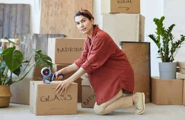 Professional packing services for a residential move
